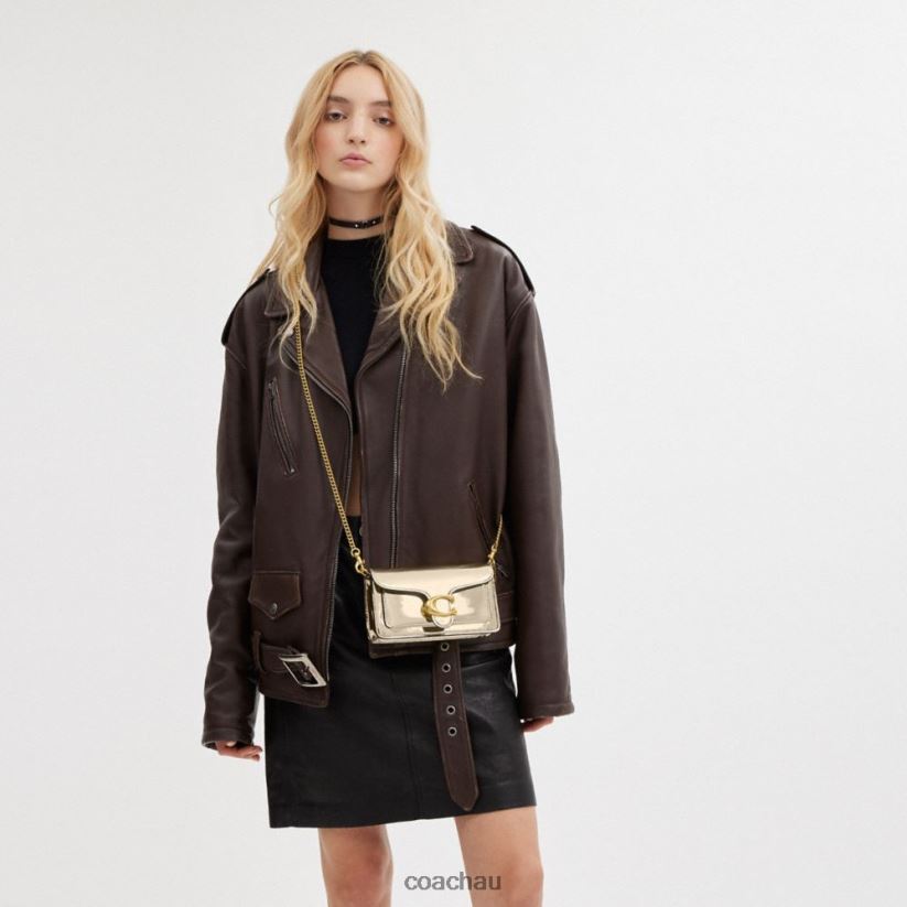 Coach Women TABBY CROSSBODY IN SILVER METALLIC B4/Gold Z8JFB8111