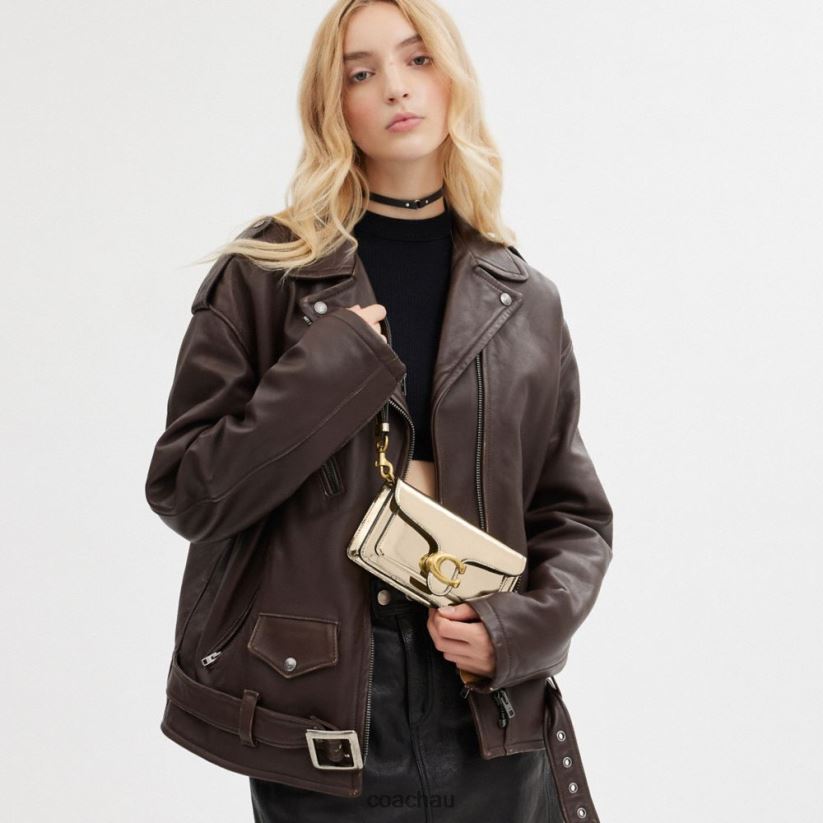 Coach Women TABBY CROSSBODY IN SILVER METALLIC B4/Gold Z8JFB8111