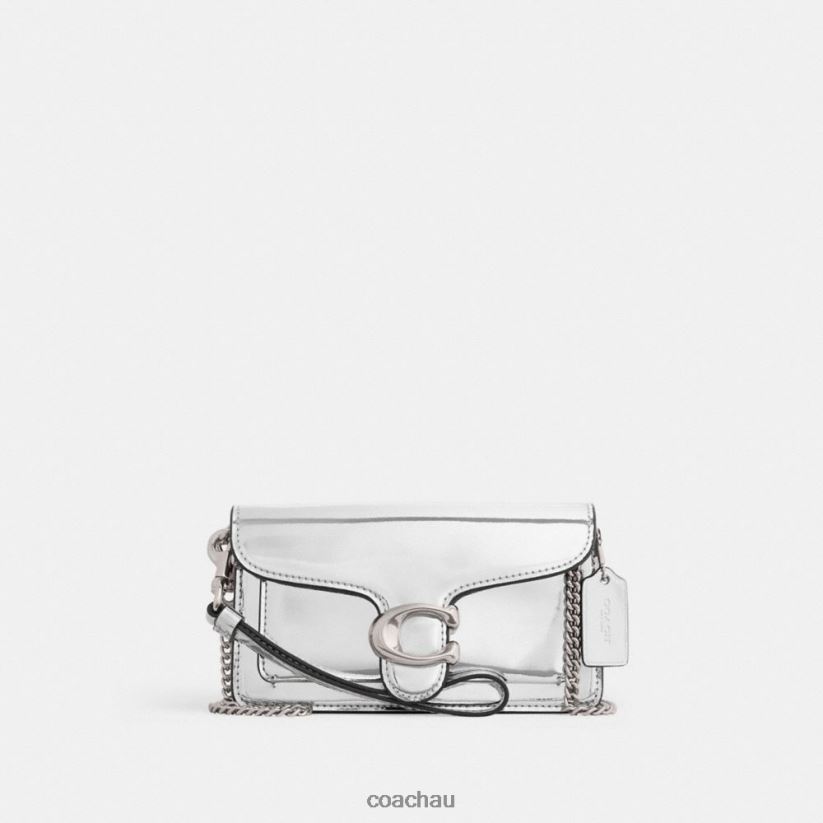 Coach Women TABBY CROSSBODY IN SILVER METALLIC LH/Silver Z8JFB8148