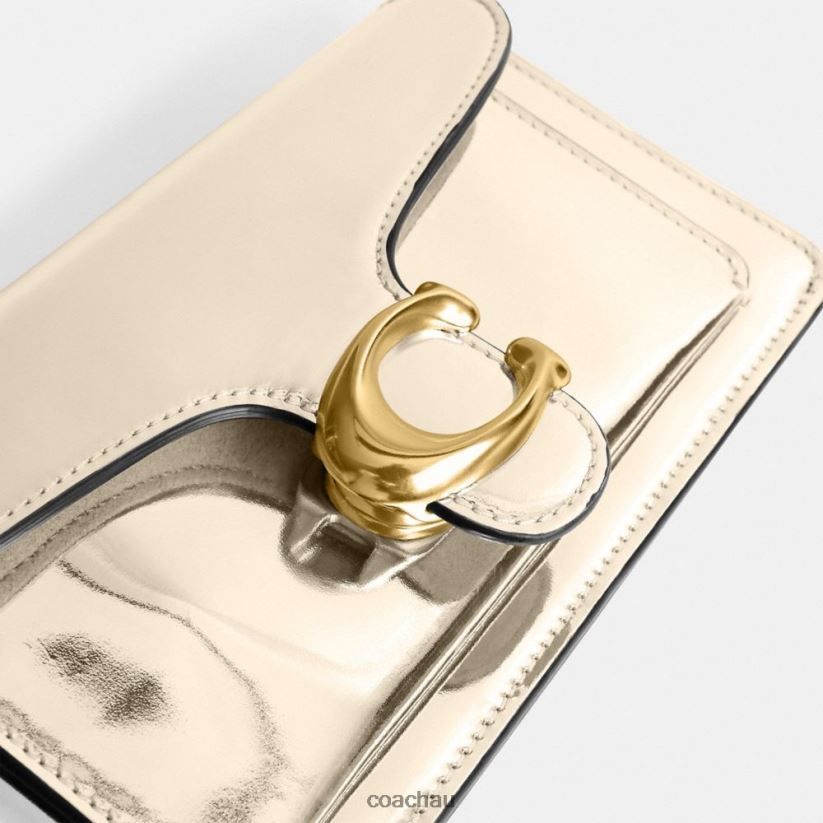 Coach Women TABBY SHOULDER BAG 20 IN SILVER METALLIC B4/Gold Z8JFB8108