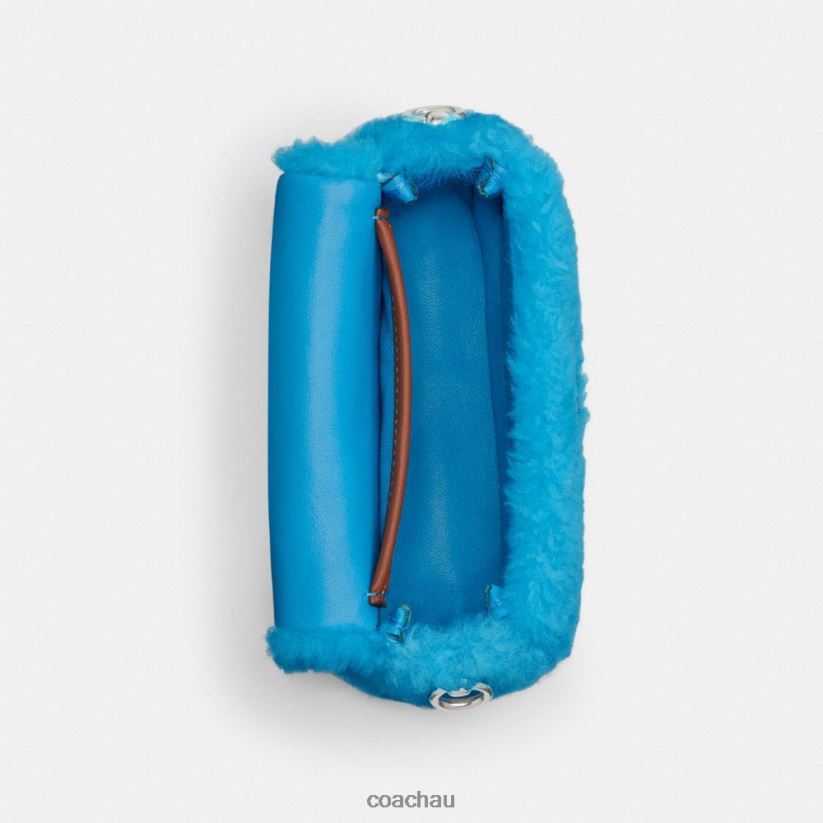 Coach Women THE LIL NAS X DROP TABBY 12 IN SHEARLING LH/Montero Blue Z8JFB899