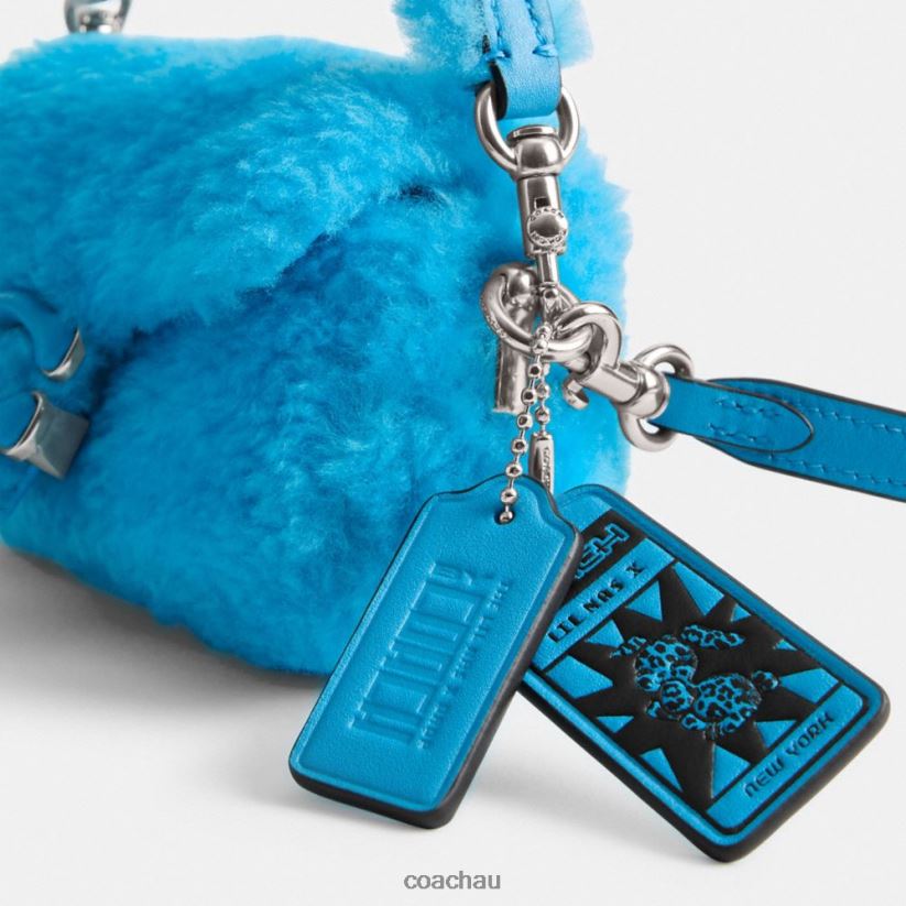 Coach Women THE LIL NAS X DROP TABBY 12 IN SHEARLING LH/Montero Blue Z8JFB899