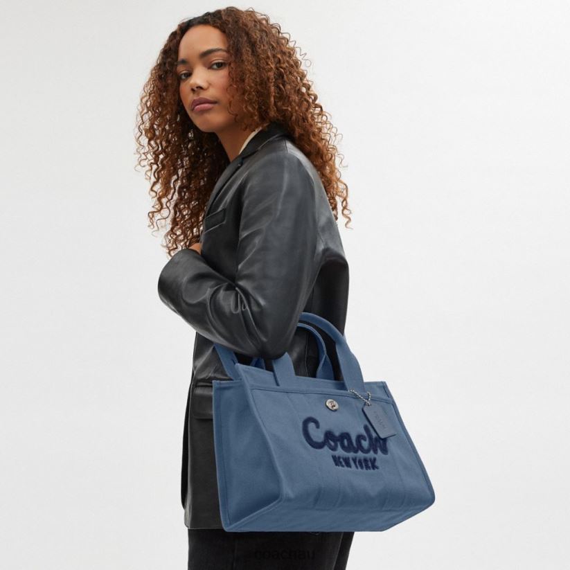 Coach Women CARGO TOTE LH/Slate Blue Z8JFB8291