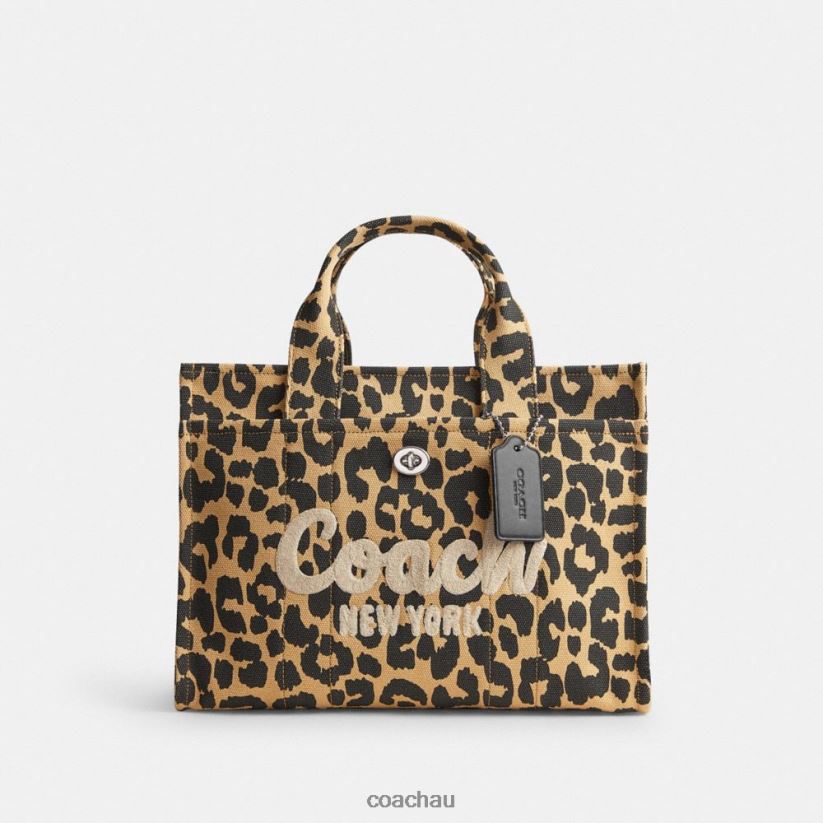 Coach Women CARGO TOTE WITH LEOPARD PRINT LH/Leopard Z8JFB8293