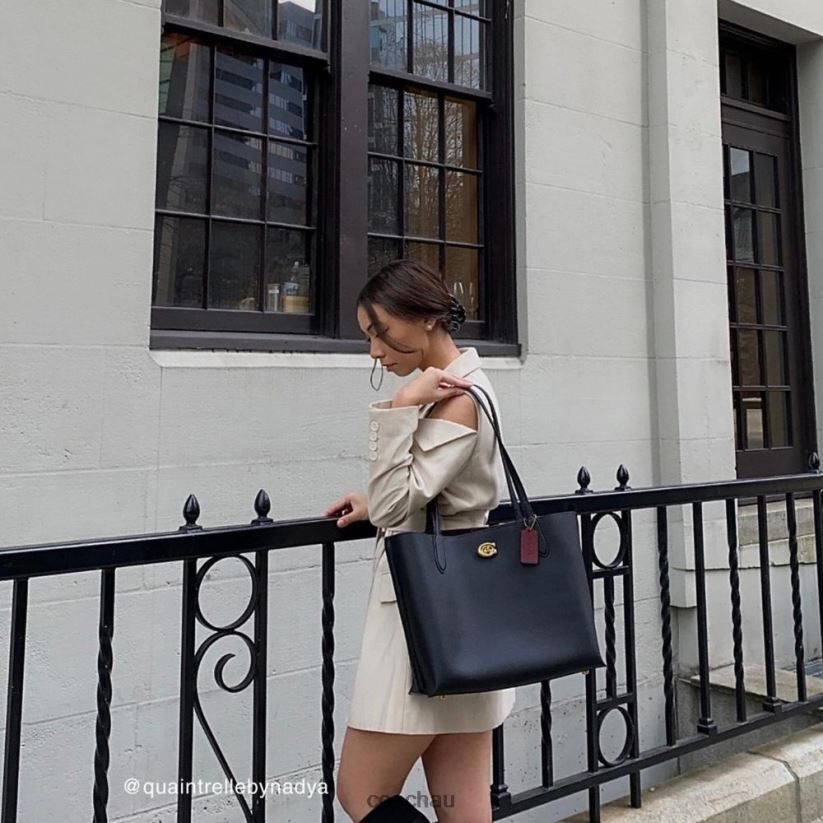 Coach Women WILLOW TOTE B4/BLACK Z8JFB8303