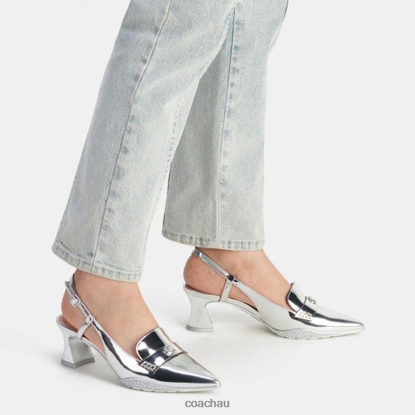 Coach Women NIKOLA HYBRID SLINGBACK Silver Z8JFB8411