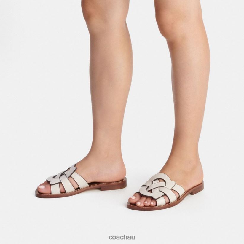 Coach Women ISSA SANDAL Chalk Z8JFB8399