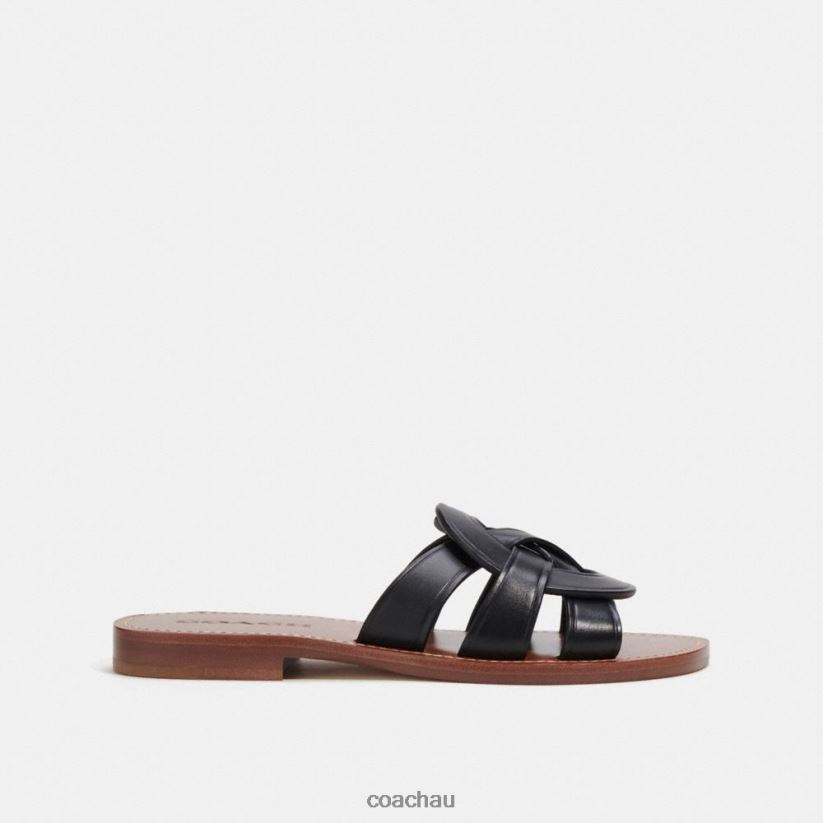 Coach Women ISSA SANDAL Black Z8JFB8426