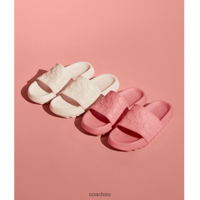 Coach Women SPORT SLIDE IN SIGNATURE Flower Pink Z8JFB8421