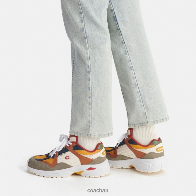 Coach Women C301 SNEAKER Green/Buttercup Z8JFB8404