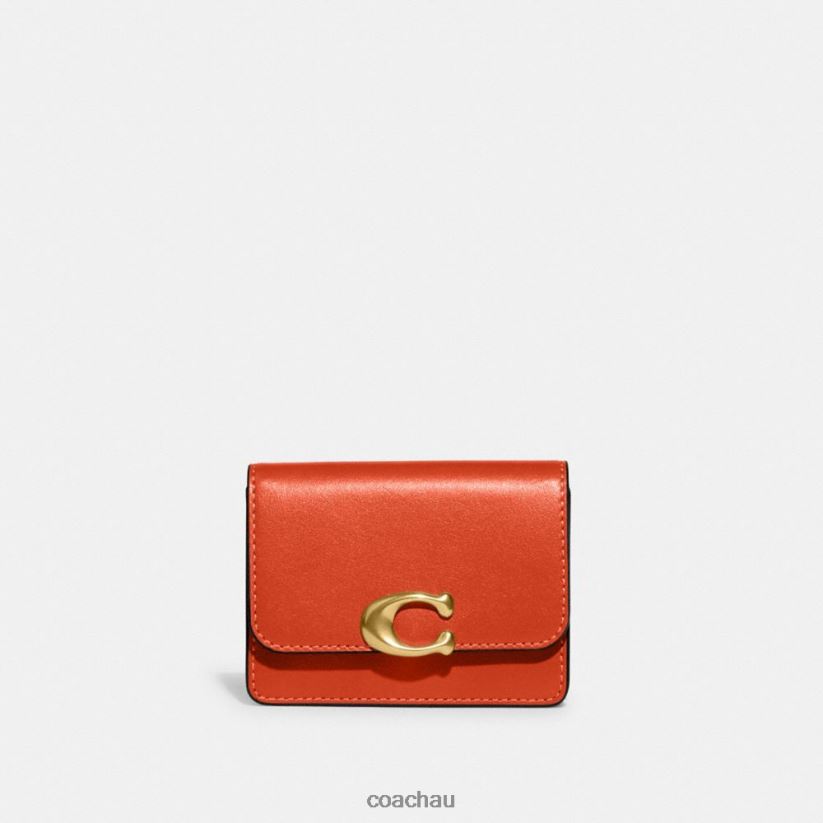 Coach Women BANDIT CARD CASE B4/SUN ORANGE Z8JFB8384