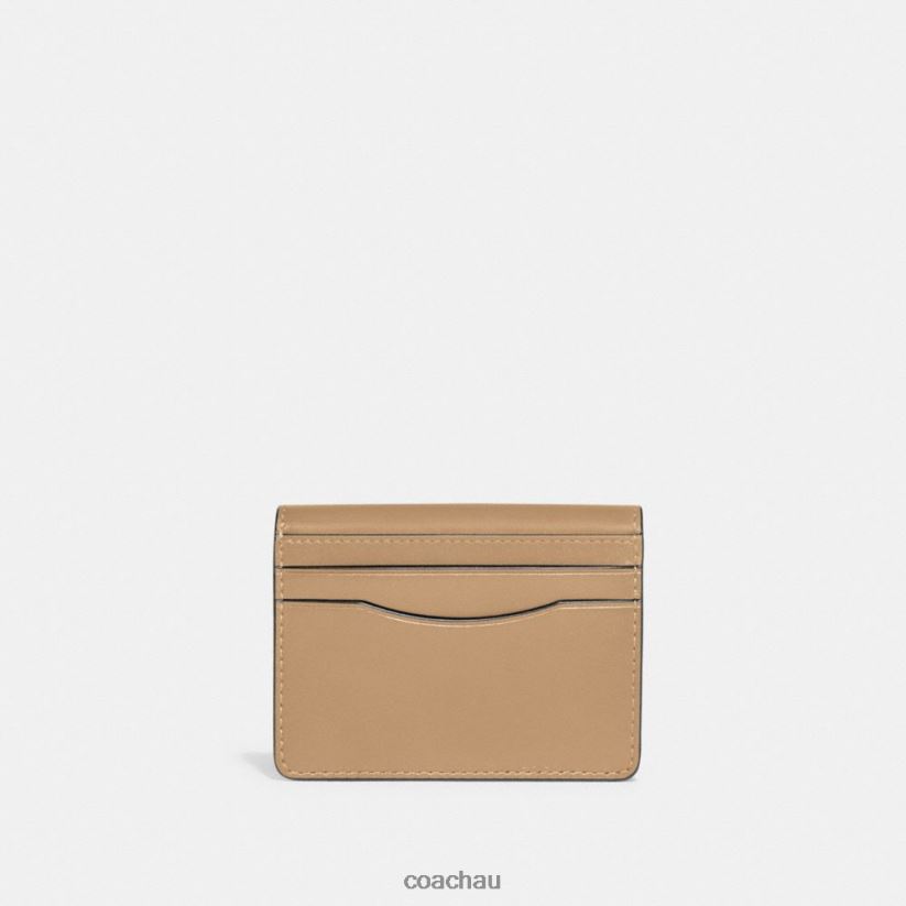 Coach Women BANDIT CARD CASE B4/TAN Z8JFB8370
