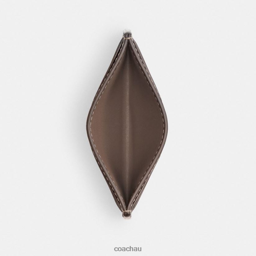 Coach Women CARD CASE B4/DARK STONE Z8JFB8380