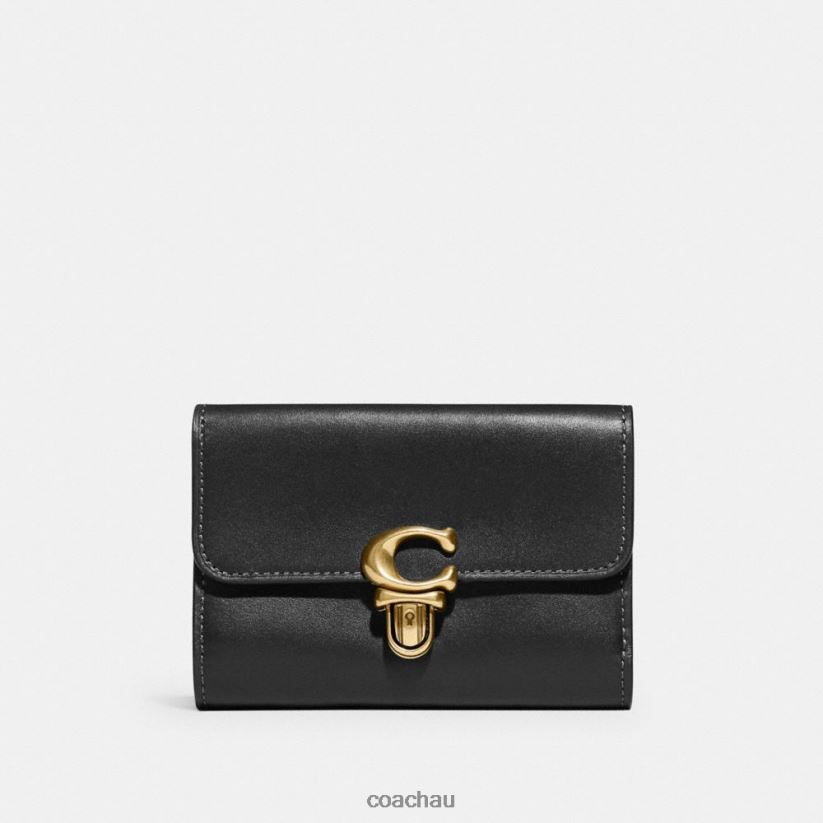 Coach Women STUDIO MEDIUM WALLET B4/BLACK Z8JFB8341