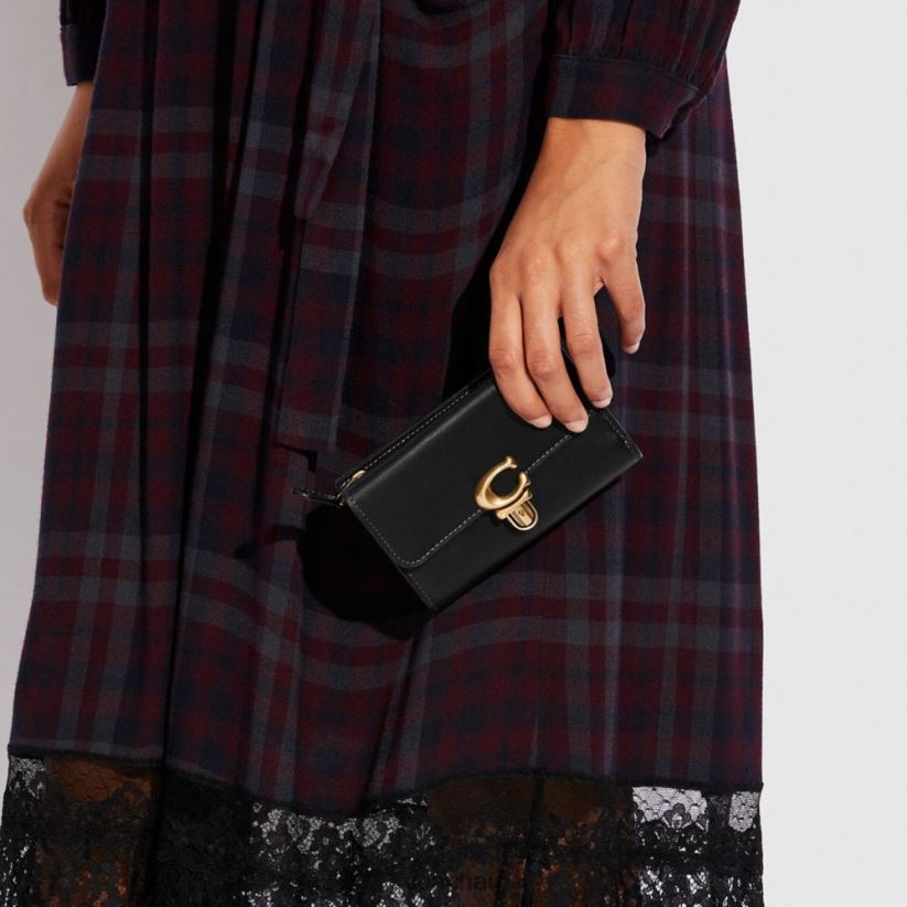 Coach Women STUDIO MEDIUM WALLET B4/BLACK Z8JFB8341