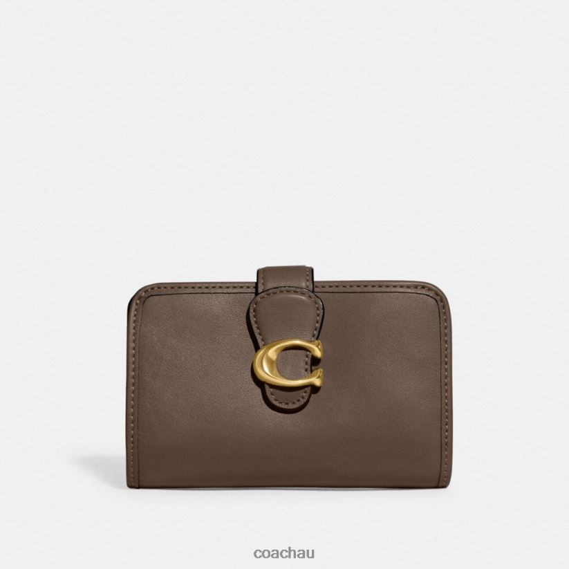 Coach Women TABBY MEDIUM WALLET B4/DARK STONE Z8JFB8338