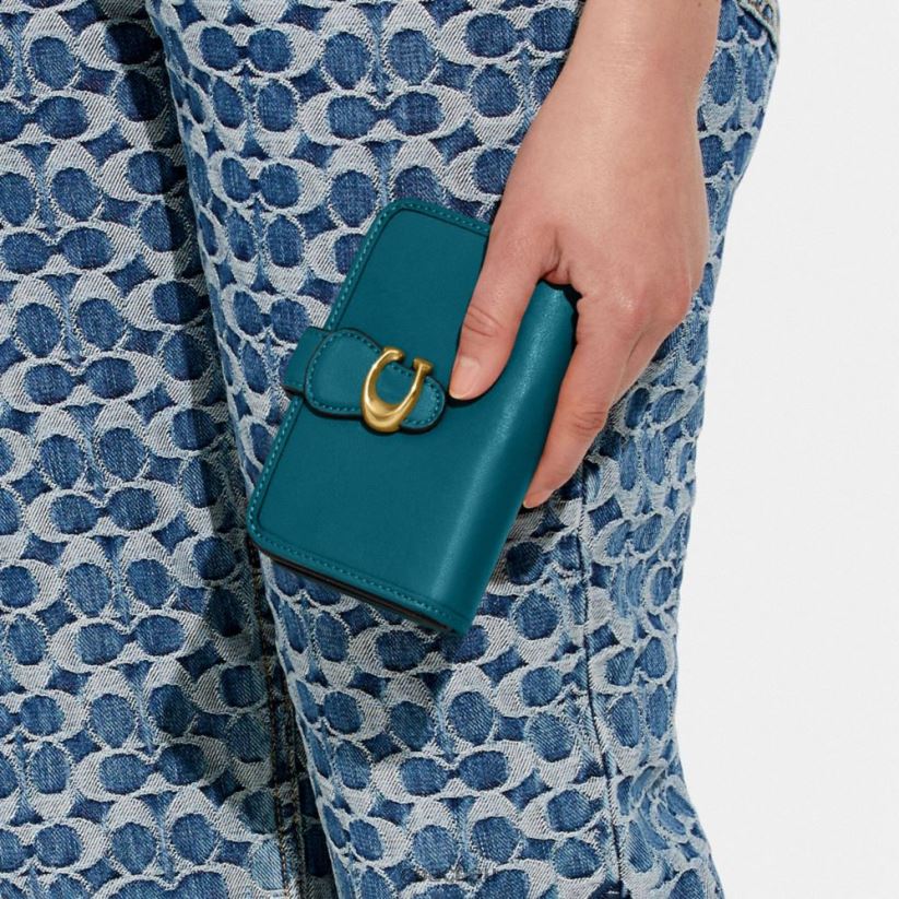 Coach Women TABBY MEDIUM WALLET B4/Deep Turquoise Z8JFB8339