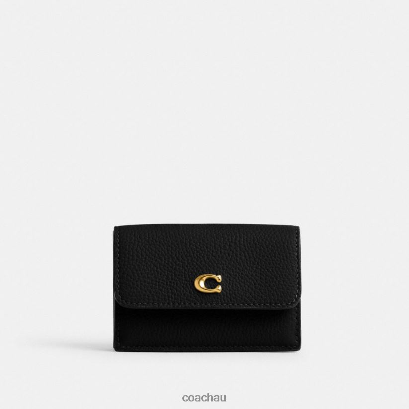 Coach Women ESSENTIAL MINI TRIFOLD WALLET B4/BLACK Z8JFB8349