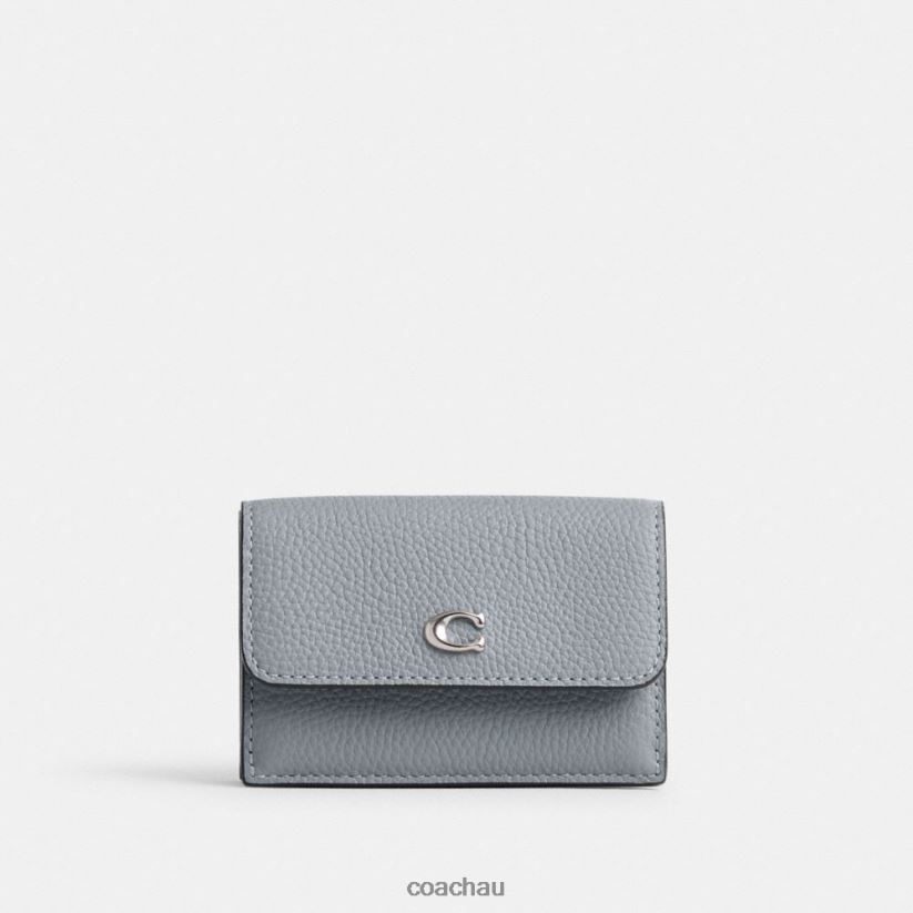 Coach Women ESSENTIAL MINI TRIFOLD WALLET LH/Grey Blue Z8JFB8352