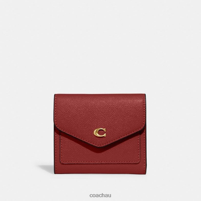 Coach Women WYN SMALL WALLET B4/Enamel Red Z8JFB8356